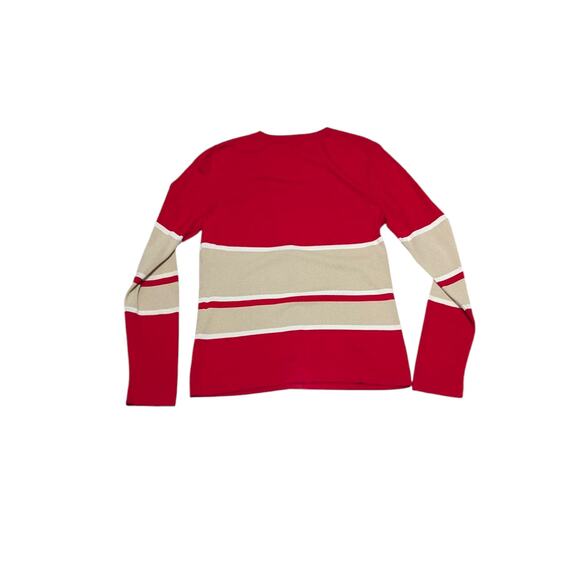 ESCADA Red Cream Cardigan Sweater Tank Top Bundle Long Sleeve Preppy Workwear - Picture 2 of 7